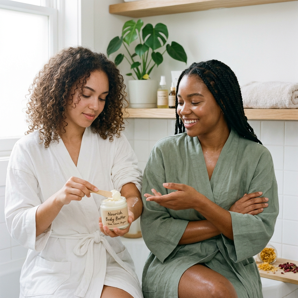 Body butters highlighting beauty benefits