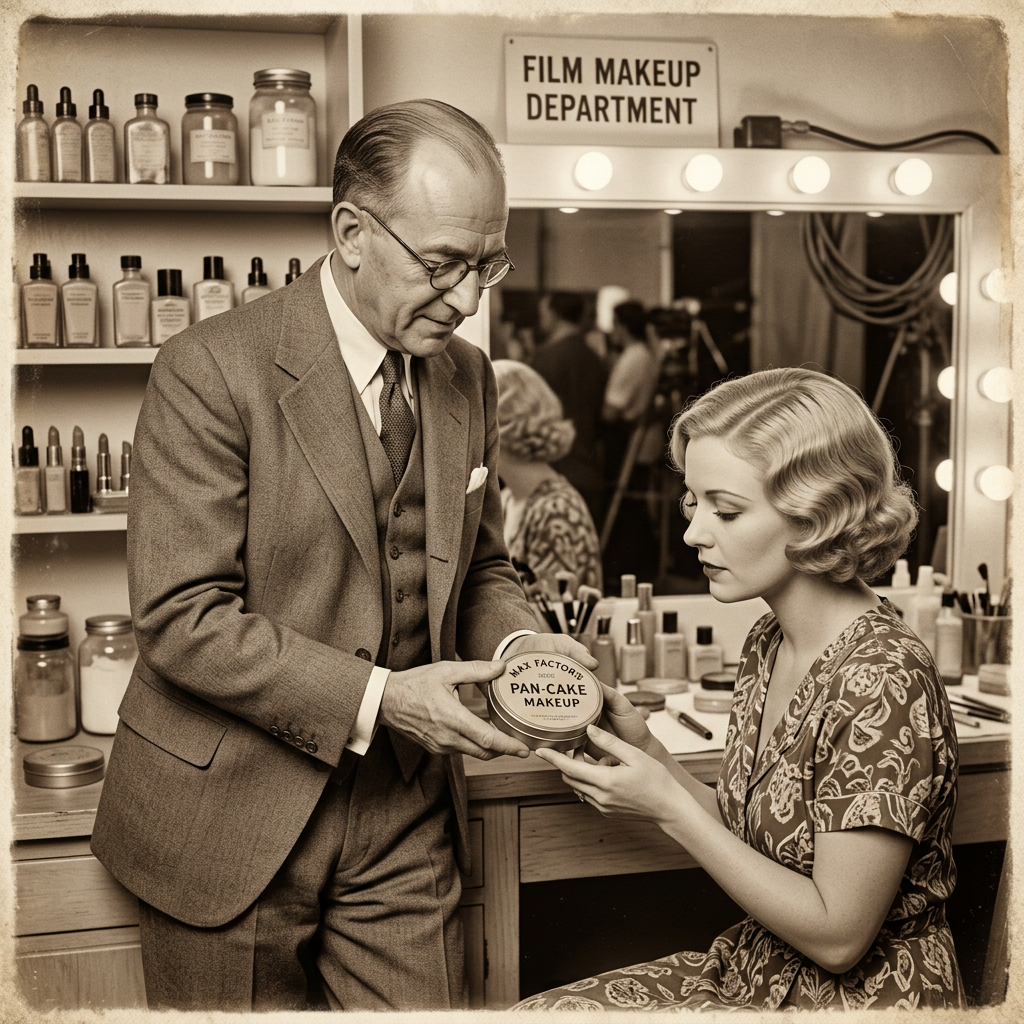 Max Factor Pan-Cake makeup invention