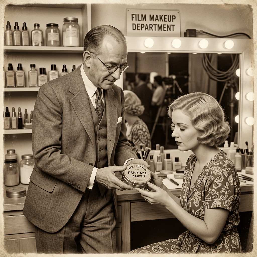 Max Factor Pan-Cake makeup invention