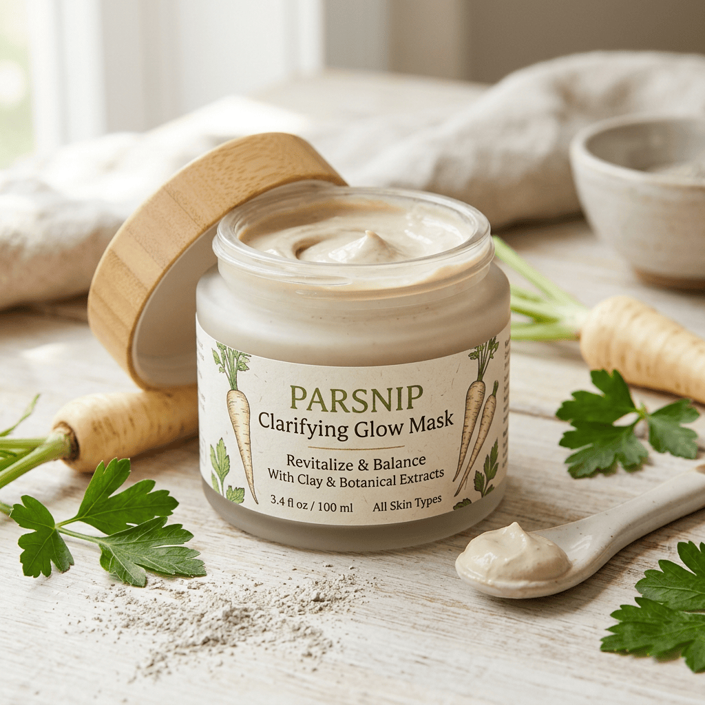 Parsnip clarifying glow mask skincare