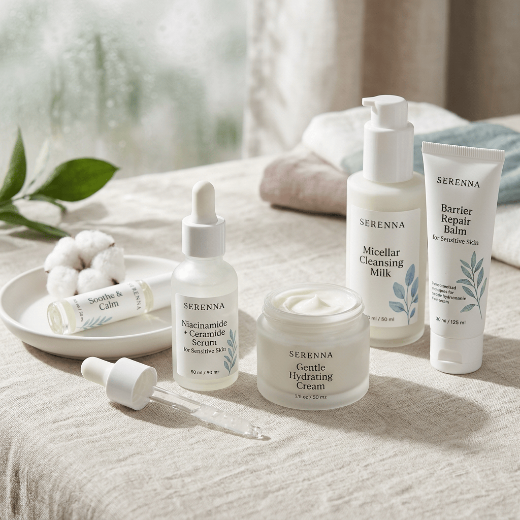 Editorial sensitive skin skincare products