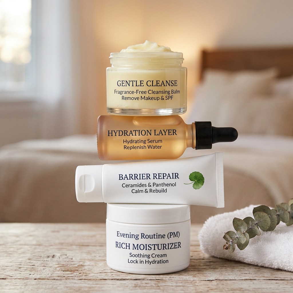 Evening skincare products for sensitive skin