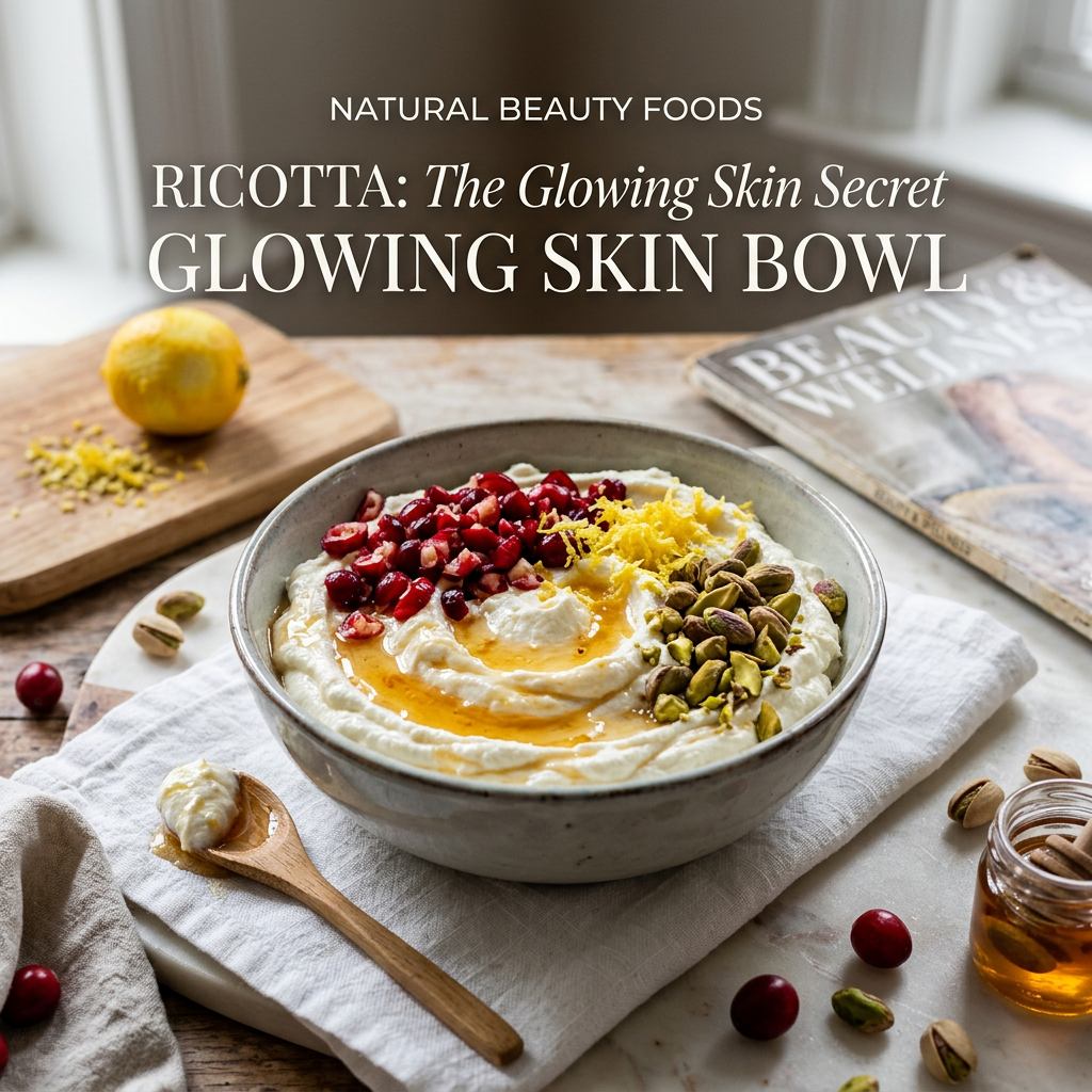 NATURAL BEAUTY FOODS; RICOTTA: The Glowing Skin Secret; GLOWING SKIN BOWL