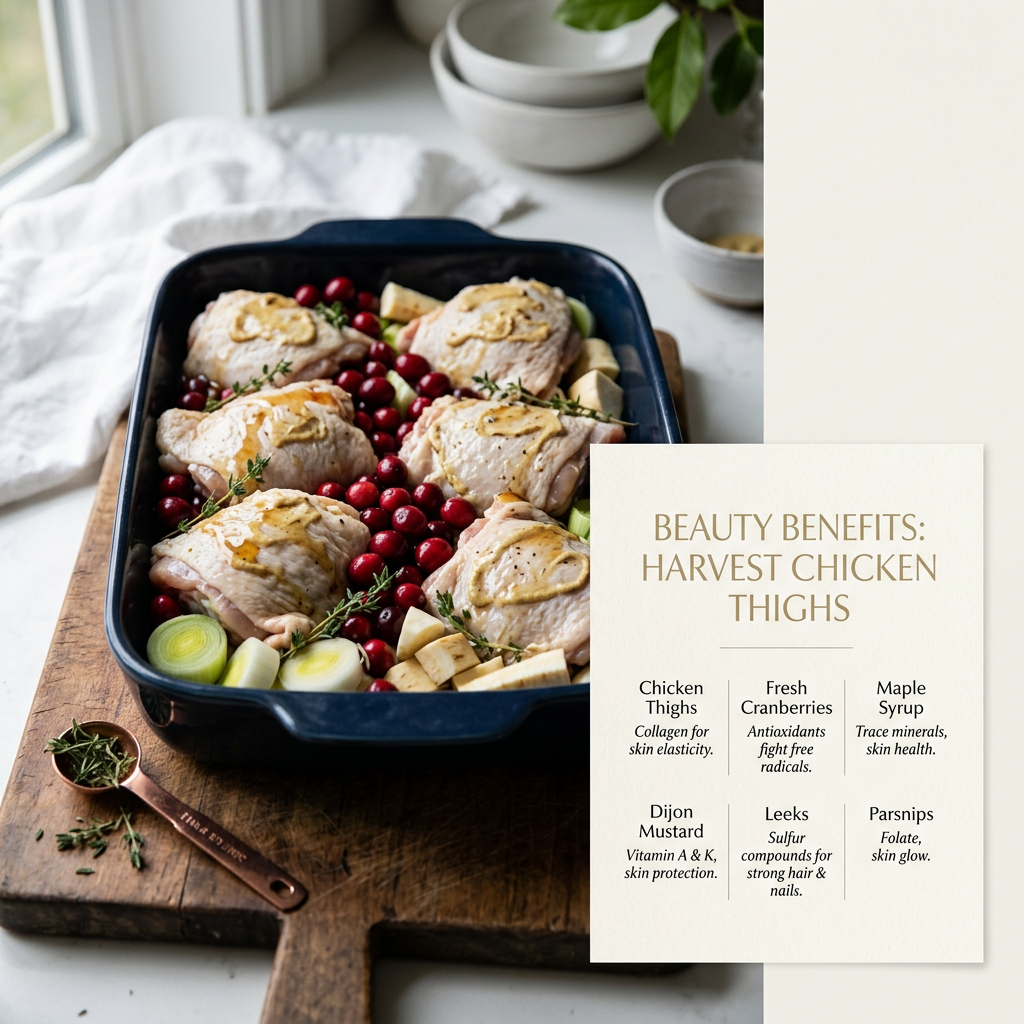 Elegant ingredient beauty benefits card