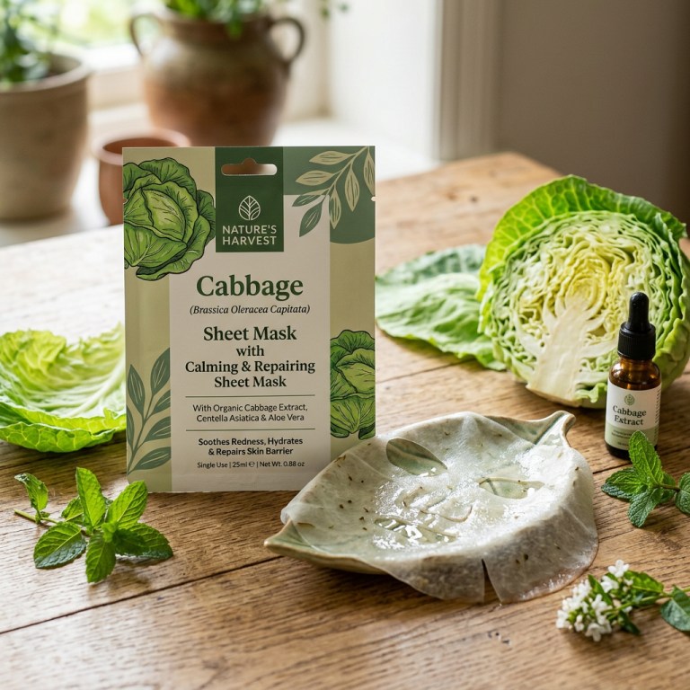 Cabbage: Calming & Repairing Sheet Mask – Face by Stace