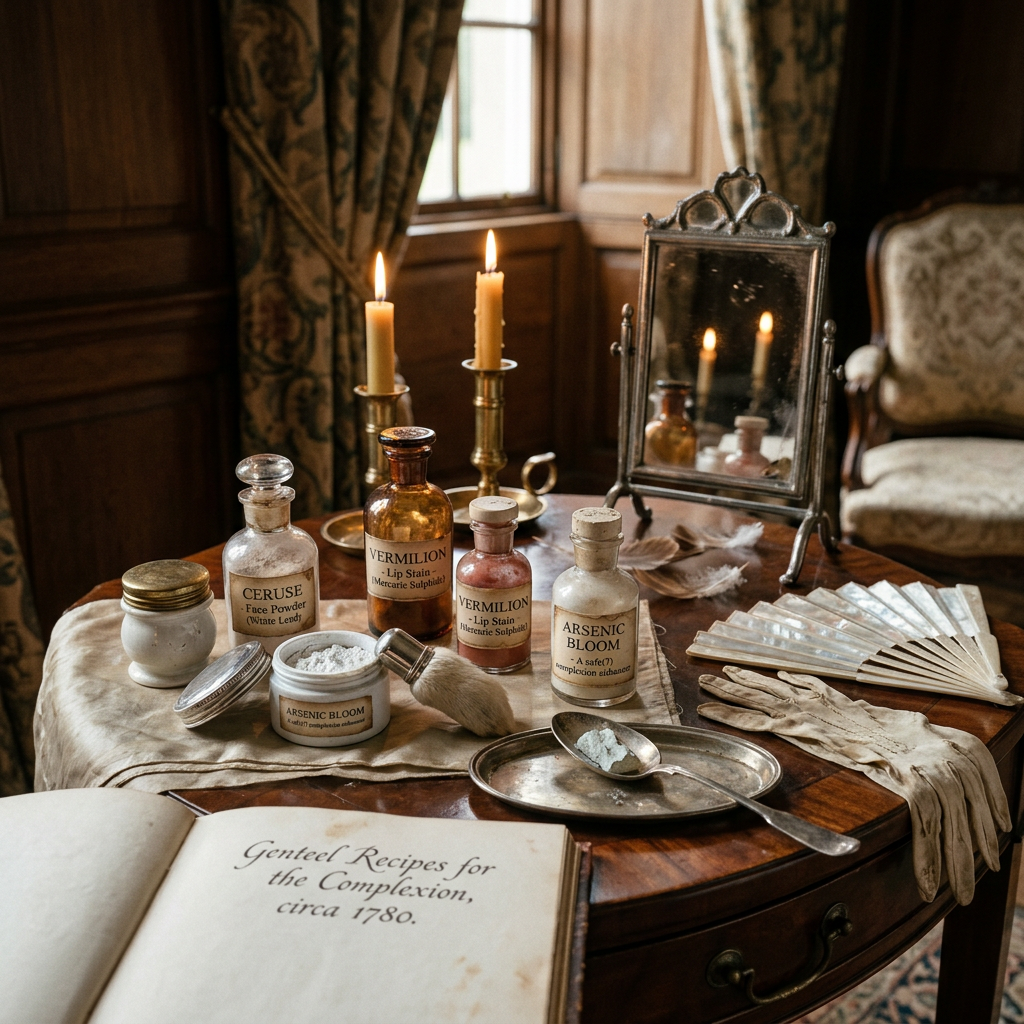 Elegant Georgian-era toxic cosmetics editorial
