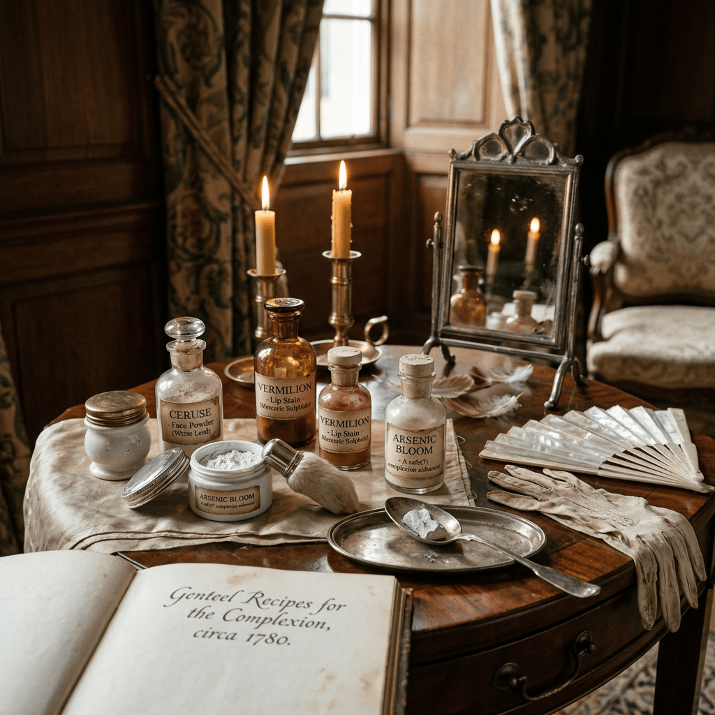 Elegant Georgian-era toxic cosmetics editorial