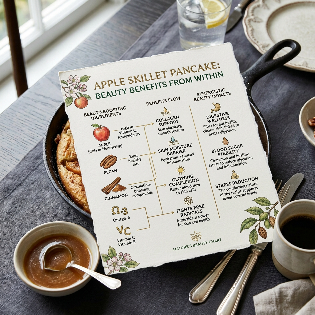 Beauty benefits chart for apple pancake