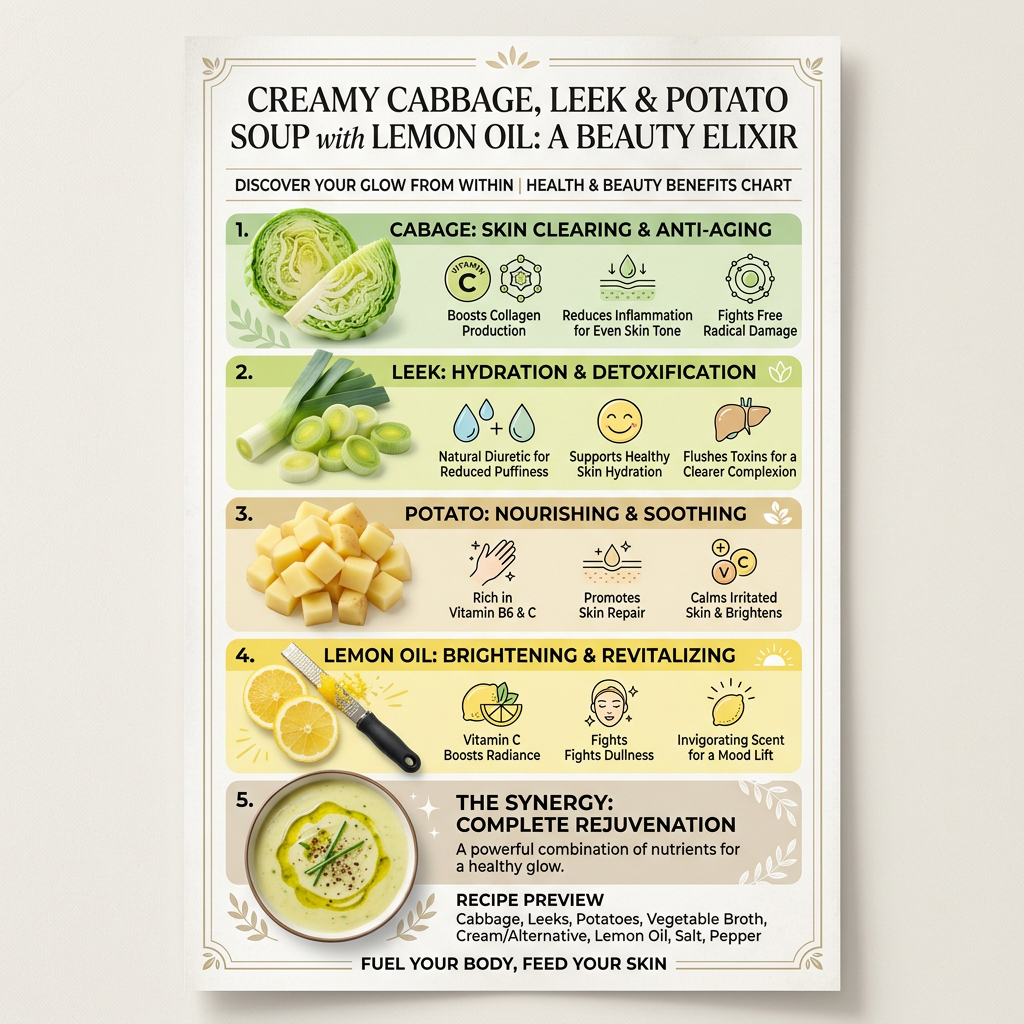 Premium beauty benefits chart for soup
