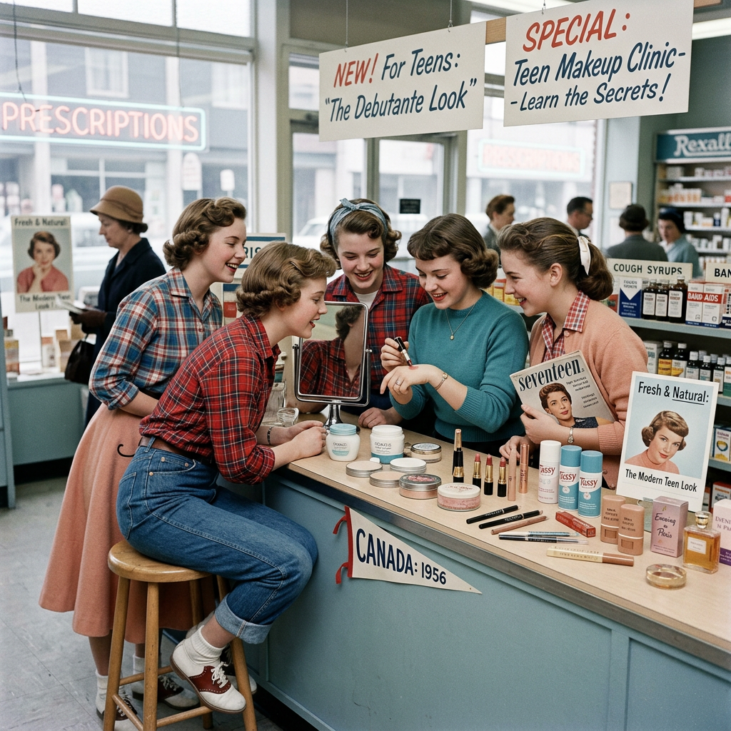 1950s Canadian teen beauty culture editorial