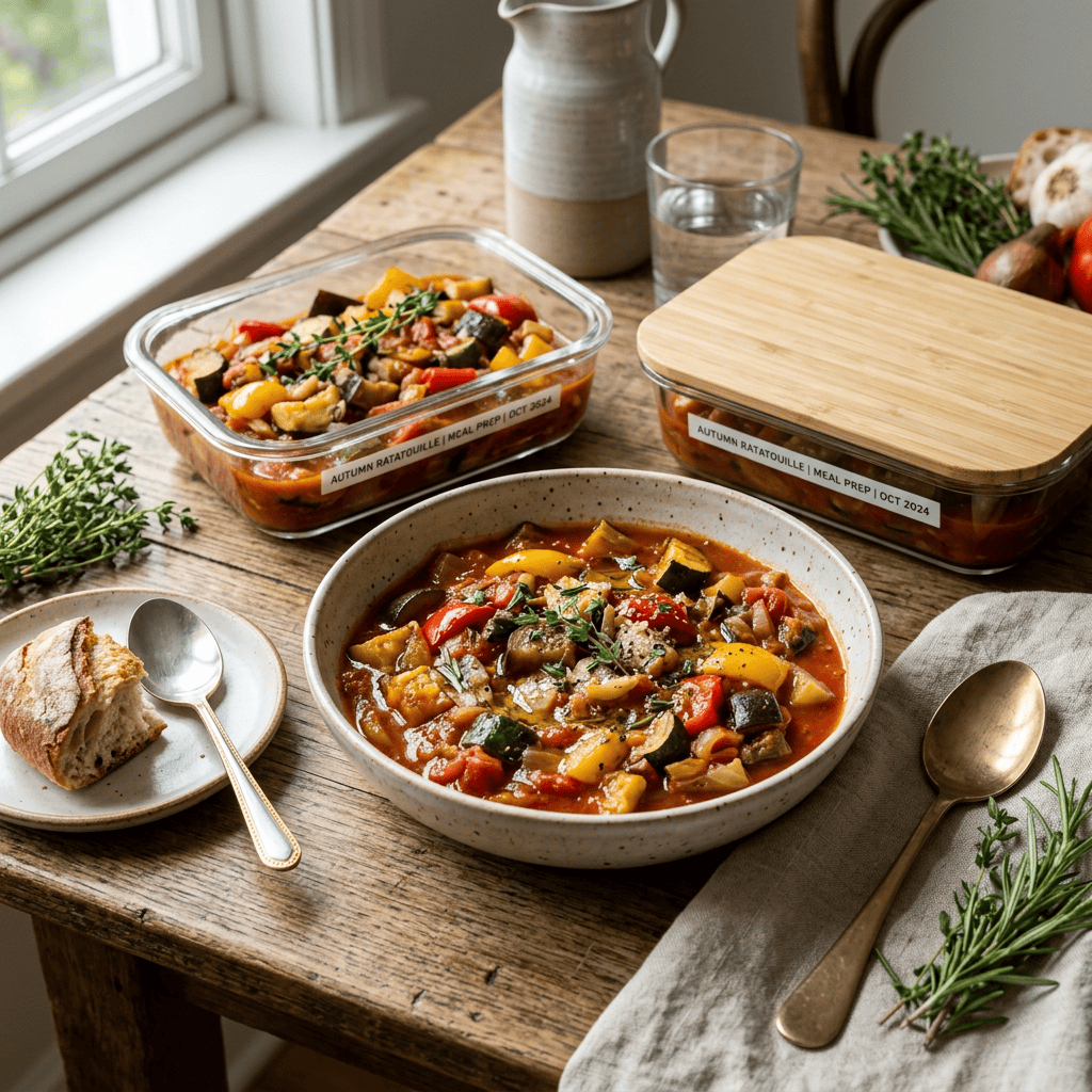 Elegant French autumn vegetable stew