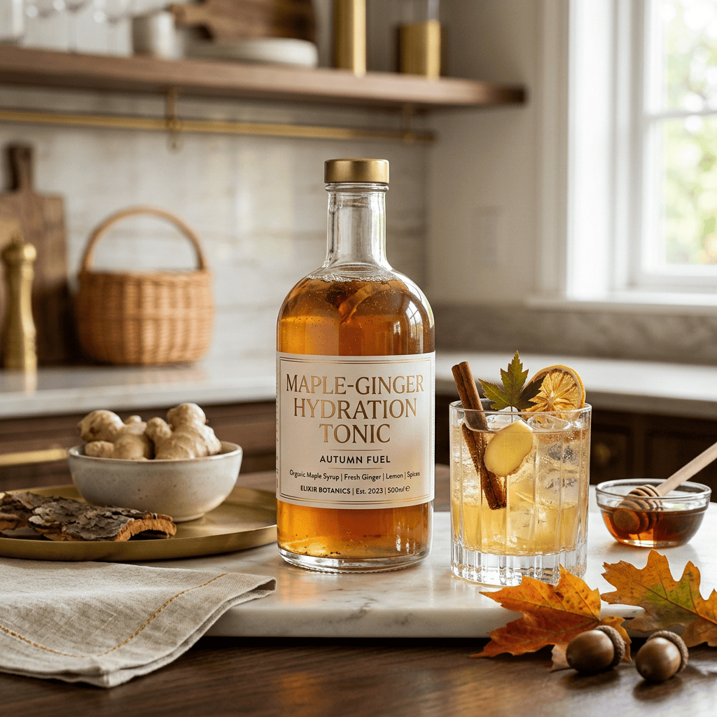 Elegant maple ginger hydration tonic